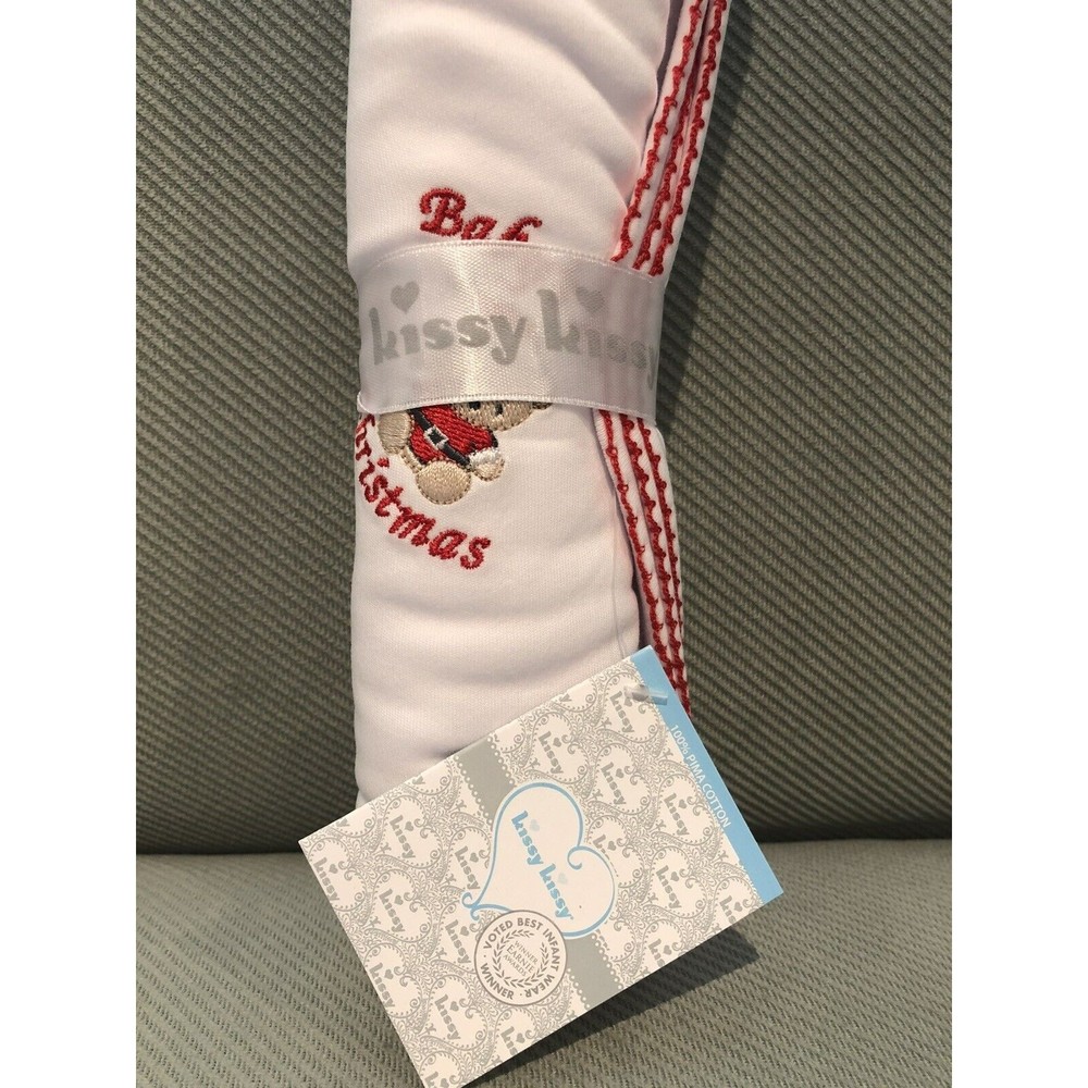 COPY - Kissy Kissy Baby Swaddle Blanket Pima Cotton Holiday Baby’s First Christ…
